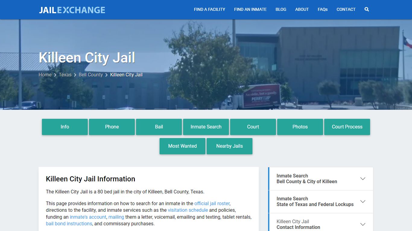 Killeen City Jail, TX Inmate Search, Information